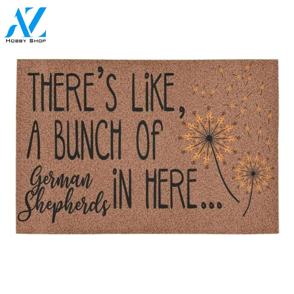 There's Like A Bunch Of German Shepherd Dandelion Printed Doormat Home Decor