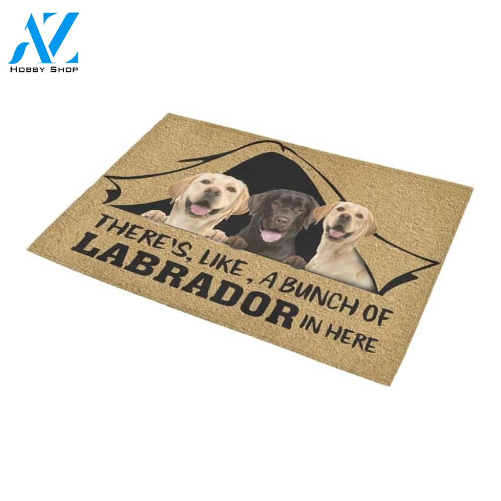 There's Like A Bunch Of Labrador In Here Printed Doormat Home Decor