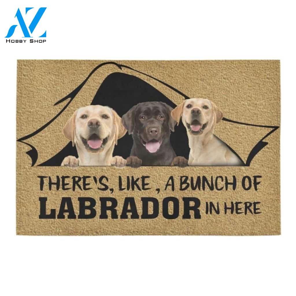 There's Like A Bunch Of Labrador In Here Printed Doormat Home Decor