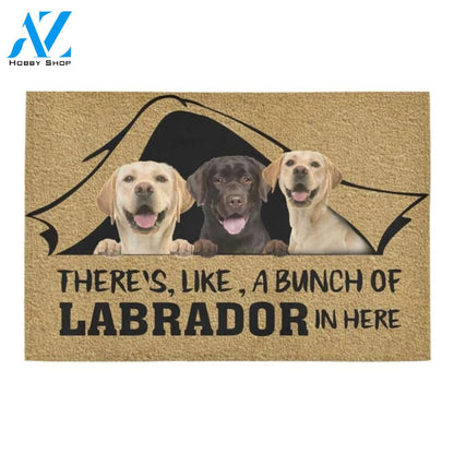 There's Like A Bunch Of Labrador In Here Printed Doormat Home Decor