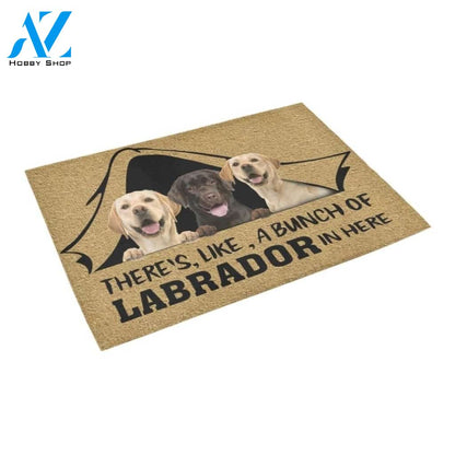 There's Like A Bunch Of Labrador In Here Printed Doormat Home Decor