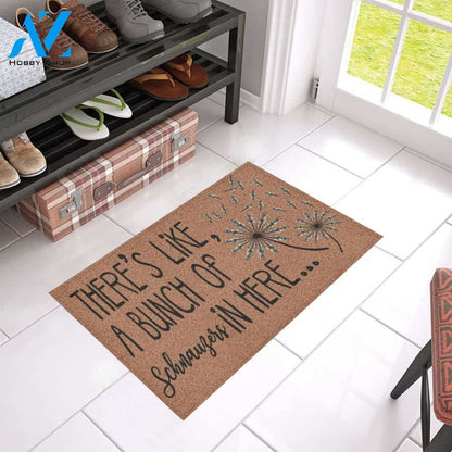There's Like A Bunch Of Schnauzers In Here Doormat Indoor And Outdoor Mat Entrance Rug Sweet Home Decor Housewarming Gift Gift For Friend Family Stem Feminist