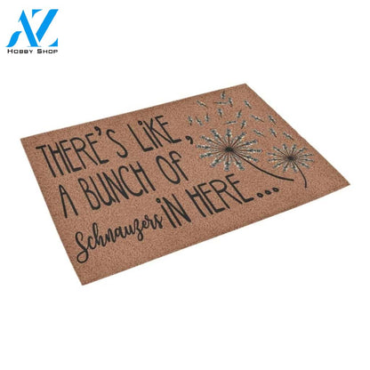 There's Like A Bunch Of Schnauzers In Here Doormat Indoor And Outdoor Mat Entrance Rug Sweet Home Decor Housewarming Gift Gift For Friend Family Stem Feminist