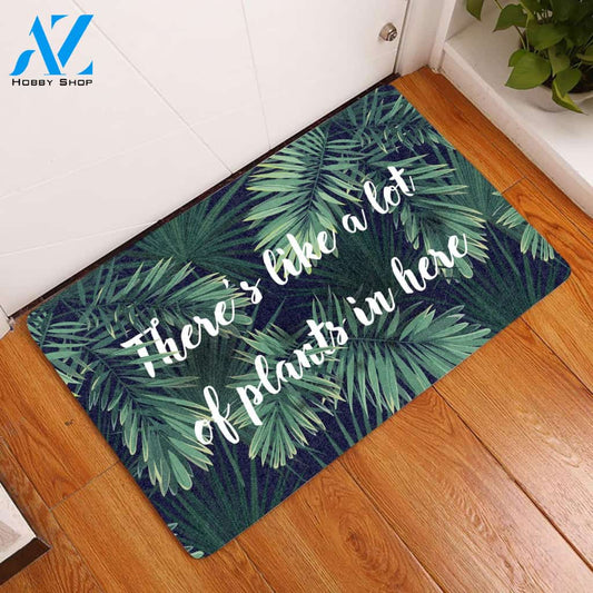 There's Like A Lot Of Plants In Here All Over Printing Doormat | Welcome Mat | House Warming Gift