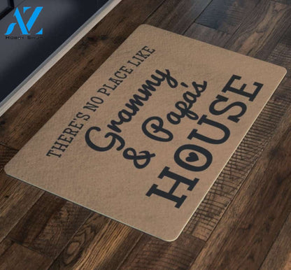 There's No Place Like Grammy and Papa's House Doormat Gift For Grandparents Day Birthday Gift Home Decor Warm House Gift Welcome Mat