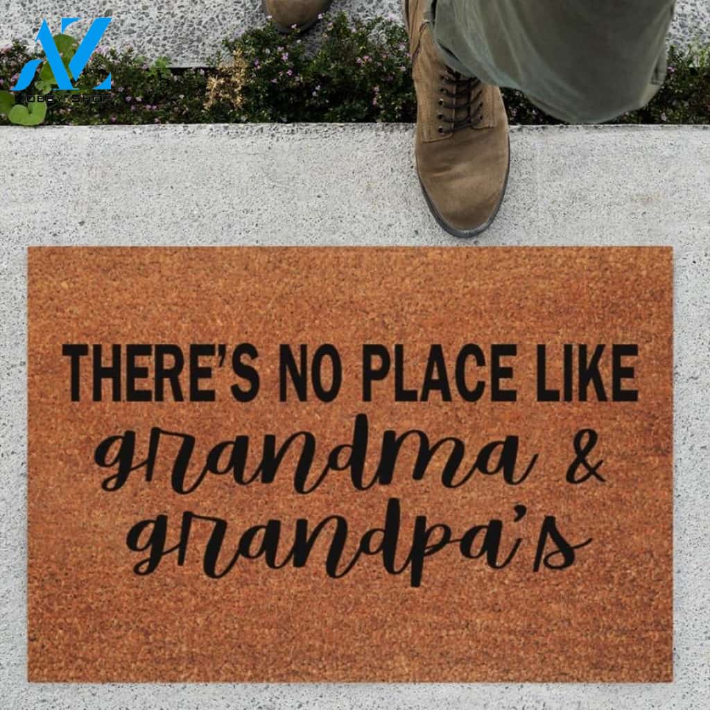 There's No Place Like Grandma And Grandpa's Doormat | Welcome Mat | House Warming Gift