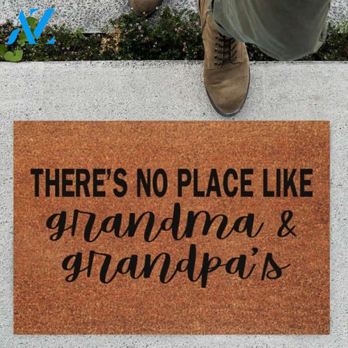 There's No Place Like Grandma And Grandpa's Doormat | Welcome Mat | House Warming Gift