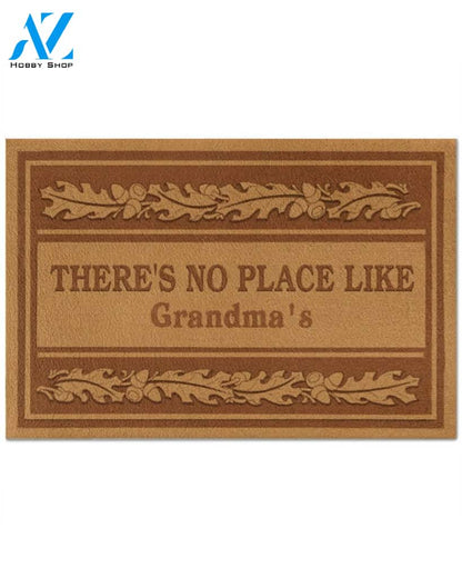 There's No Place Like Grandma's Funny Doormat Gift For Grandma Birthday Gift Home Decor Warm House Gift Welcome Mat