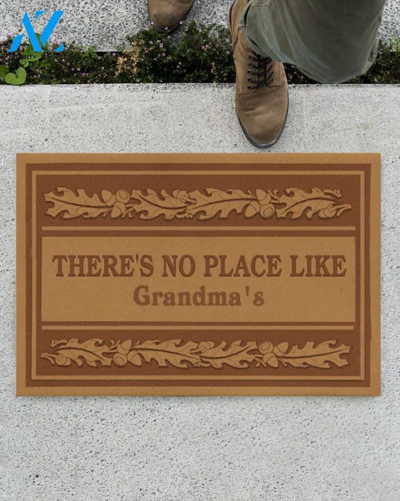 There's No Place Like Grandma's Funny Doormat Gift For Grandma Birthday Gift Home Decor Warm House Gift Welcome Mat