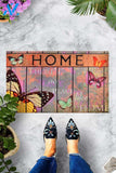 There's No Place Like Home Butterfly Doormat Indoor And Outdoor Mat Entrance Rug Sweet Home Decor Housewarming Gift Gift For Friend Family Butterflies Lovers