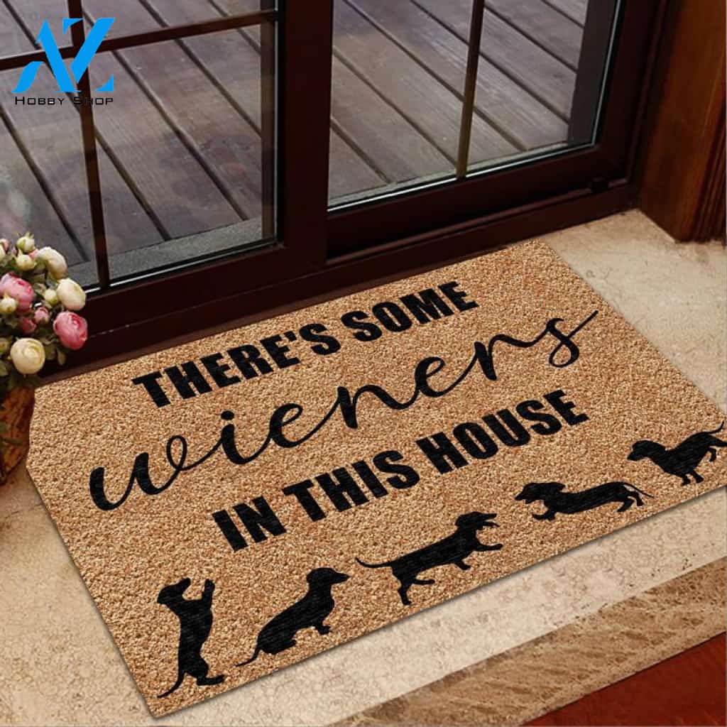 There's Some Wieners In This House Doormat | Welcome Mat | House Warming Gift