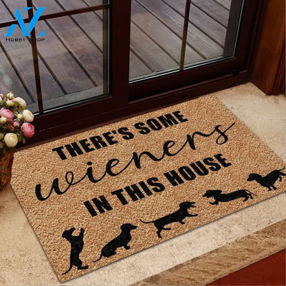 There's Some Wieners In This House Doormat | Welcome Mat | House Warming Gift