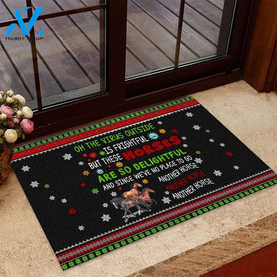 These Horses Are So Delightful Doormat | Welcome Mat | House Warming Gift
