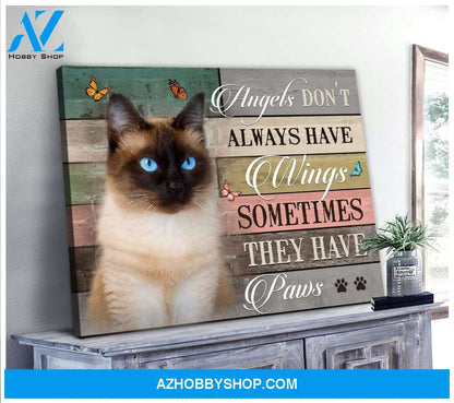 They Have Paws Siamese Wall Art Canvas