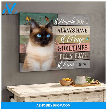 They Have Paws Siamese Wall Art Canvas
