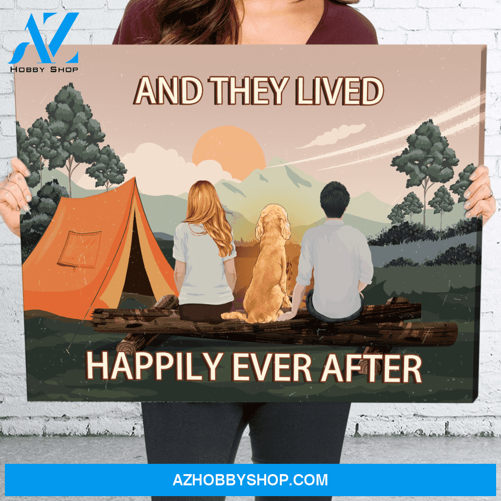 They Lived Happily Ever After - Personalized Custom Matte Canvas - Gifts For Dog Lovers