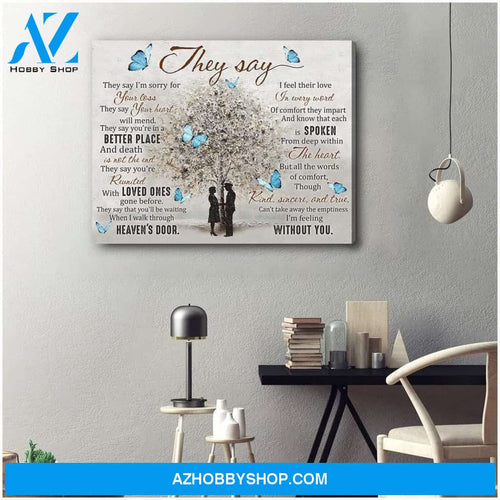 They Say Butterfly Wall Art Canvas