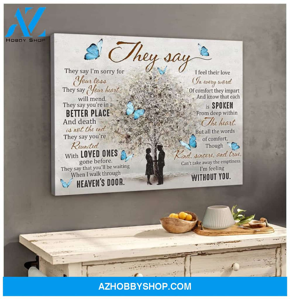 They Say Butterfly Wall Art Canvas