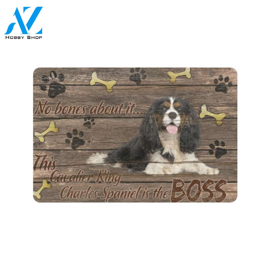 This Cavalier King Is The Boss Doormat, Gift For Cavalier King Dog lovers, Gift For Family Friends Home Decor Warm House Gift Welcome Mat