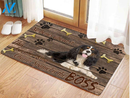 This Cavalier King Is The Boss Doormat, Gift For Cavalier King Dog lovers, Gift For Family Friends Home Decor Warm House Gift Welcome Mat