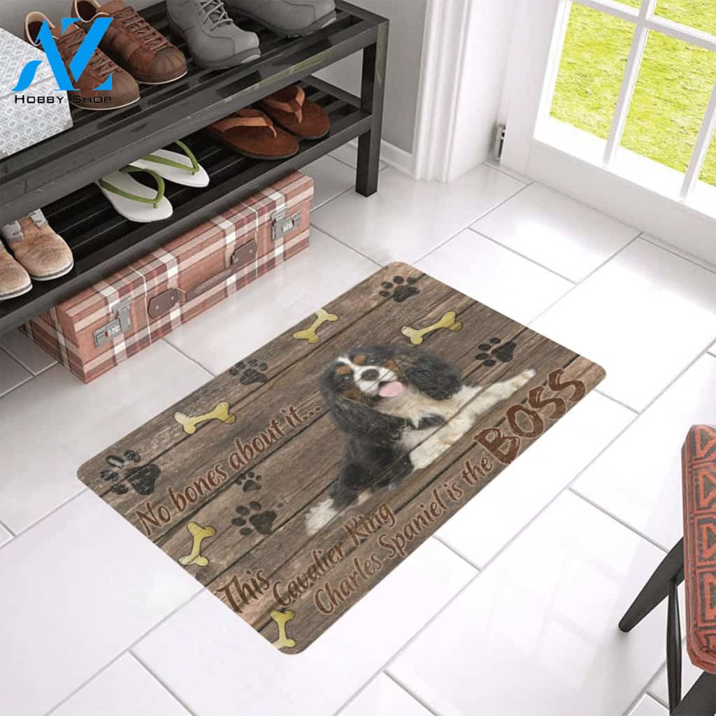 This Cavalier King Is The Boss Doormat, Gift For Cavalier King Dog lovers, Gift For Family Friends Home Decor Warm House Gift Welcome Mat