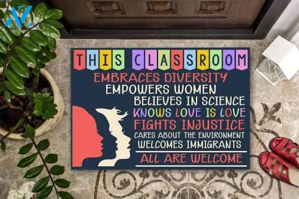 This Classroom All Are Welcome Doormat Welcome Mat Housewarming Gift Home Decor Funny Doormat Gift Idea For Classroom Gift For Teacher