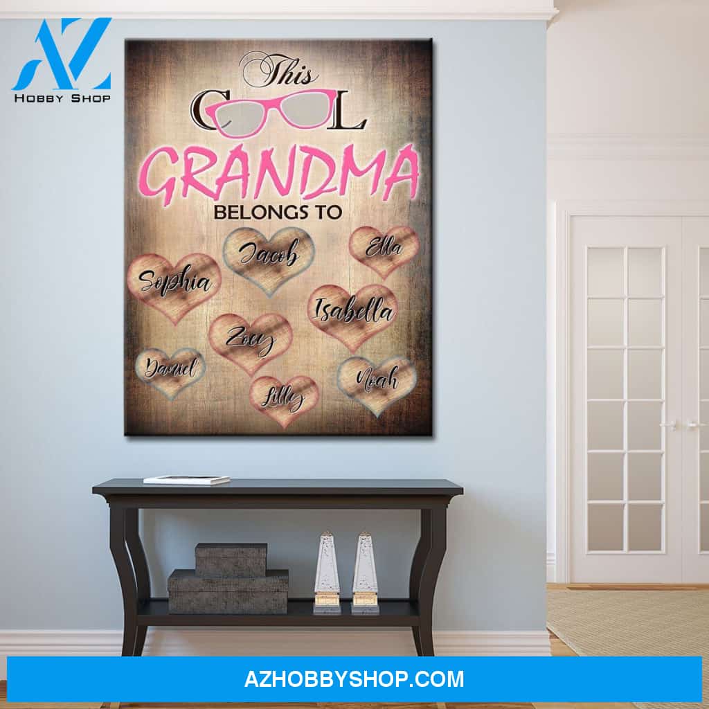 This Cool Grandma Belongs To Personalized Premium Canvas