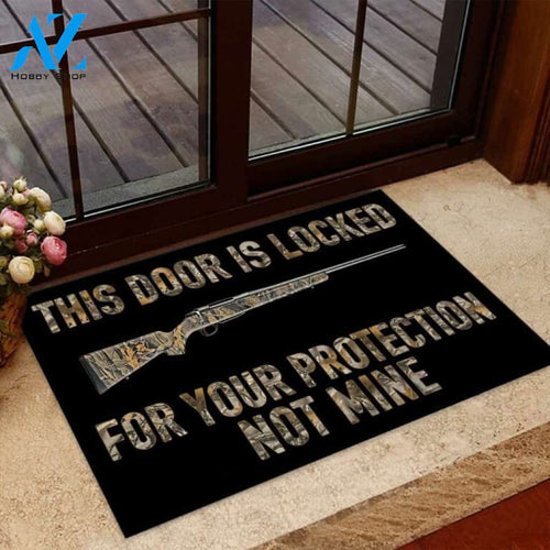 This Door Is Locked Hunting Funny Indoor And Outdoor Doormat Warm House Gift Welcome Mat Birthday Gift For Hunting Lovers