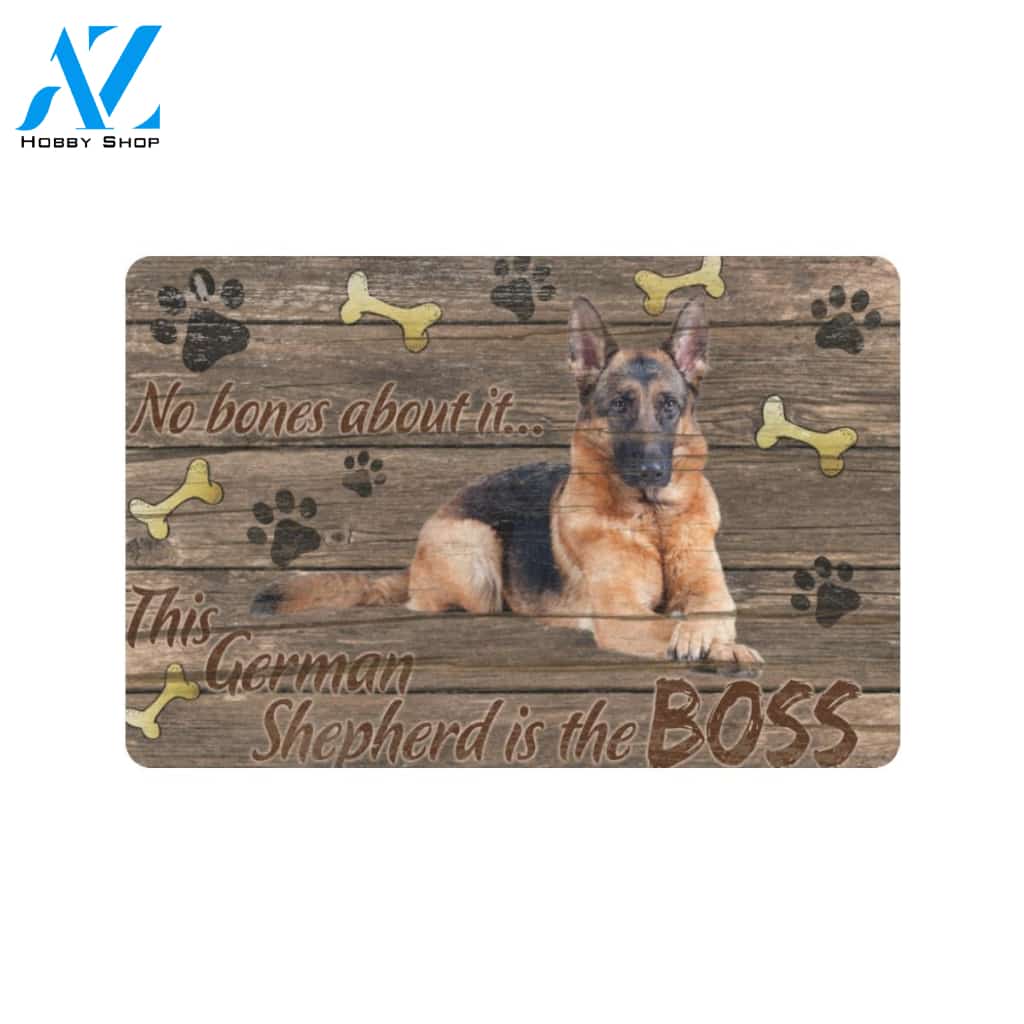 This German Shepherd Is The Boss Doormat, Gift For German Shepherd Dog lovers, Gift For Family Friends Home Decor Warm House Gift Welcome Mat