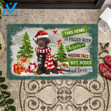 This Home Is Filled With Kisses Chocolate Labrador Retriever Doormat