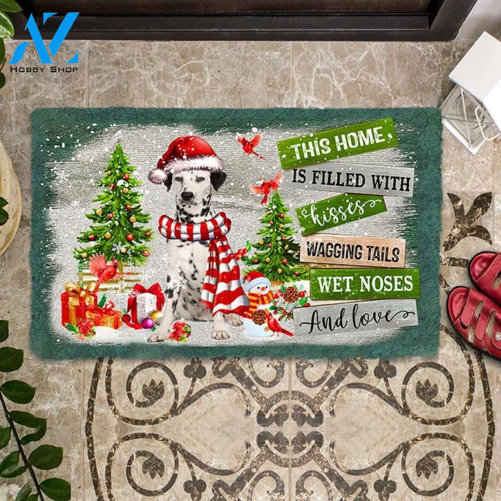 This Home Is Filled With Kisses Dalmatian Doormat