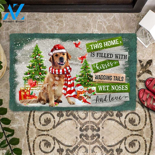 This Home Is Filled With Kisses Golden Retriever02 Doormat