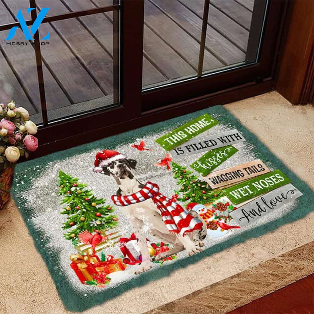 This Home Is Filled With Kisses Great Dane Doormat