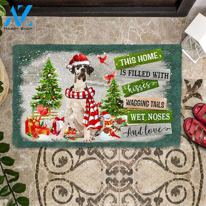 This Home Is Filled With Kisses Great Dane Doormat