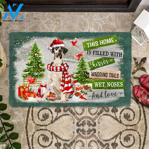 This Home Is Filled With Kisses Great Dane Doormat