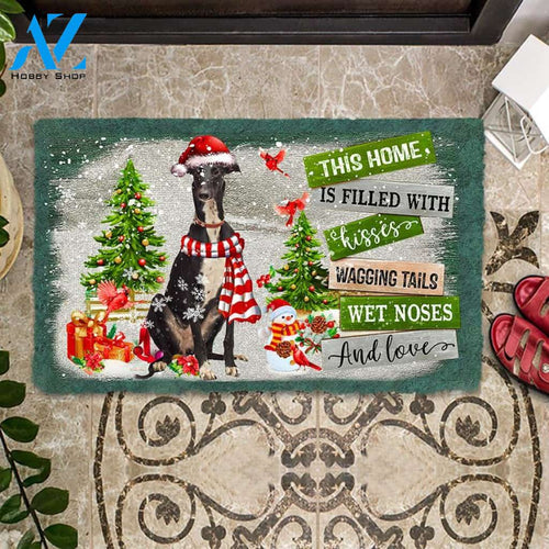 This Home Is Filled With Kisses greyhound Doormat