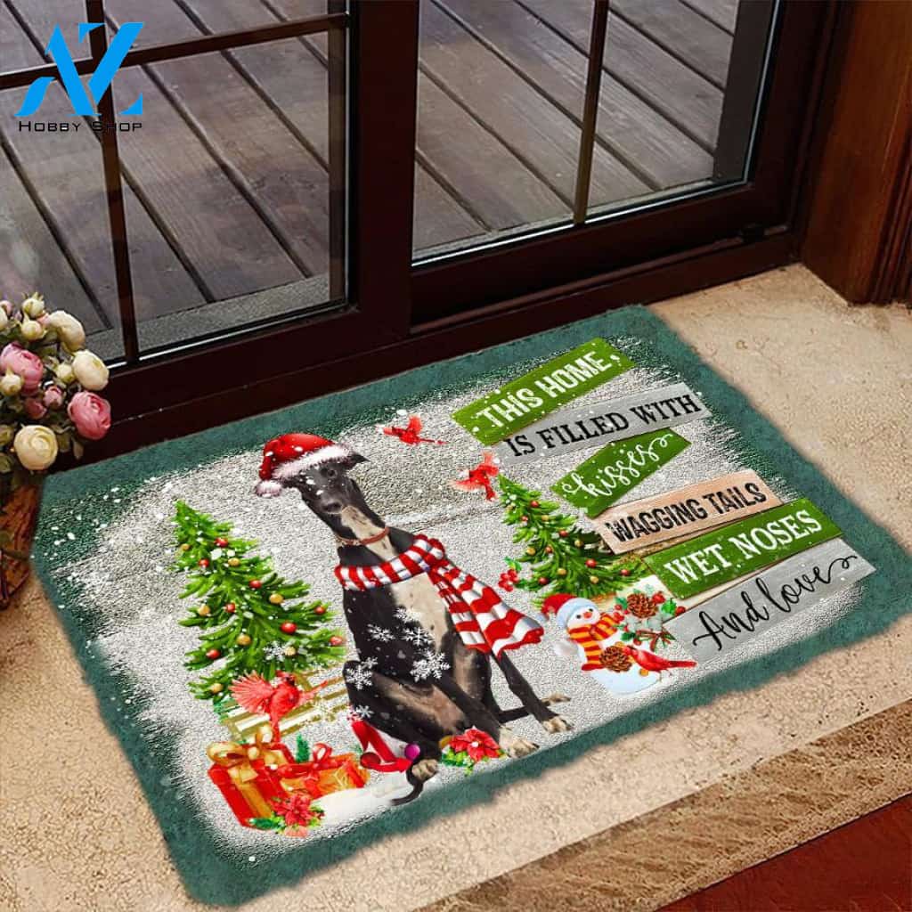 This Home Is Filled With Kisses greyhound Doormat