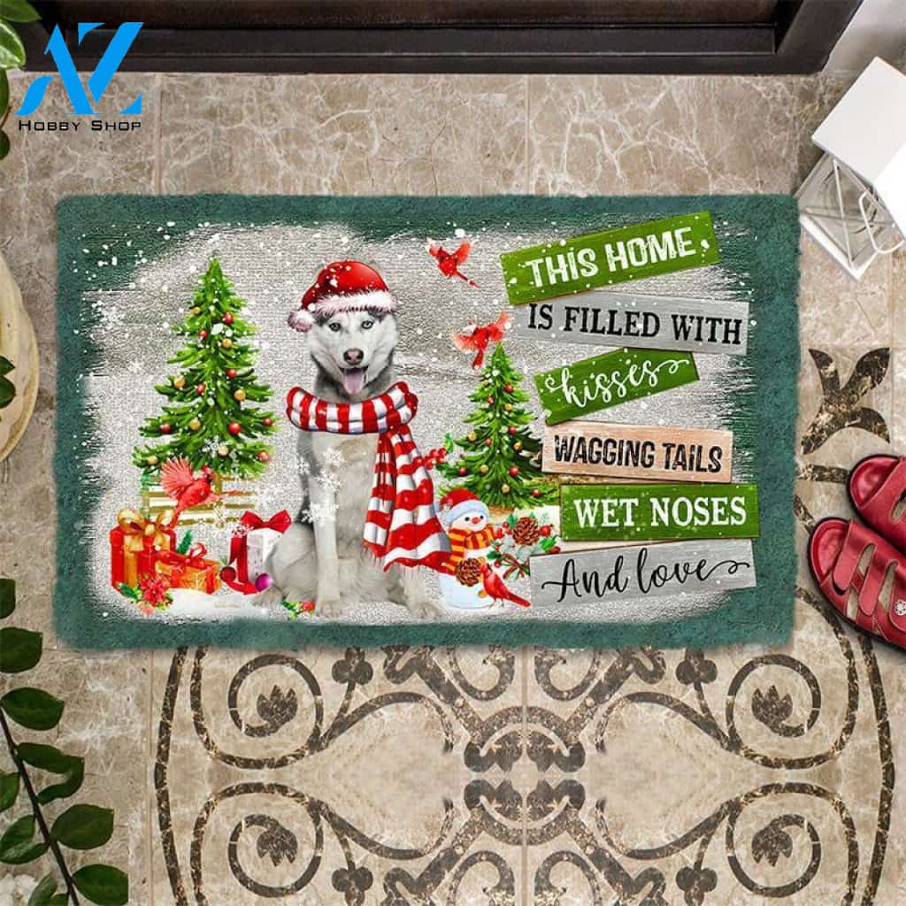 This Home Is Filled With Kisses Husky Doormat