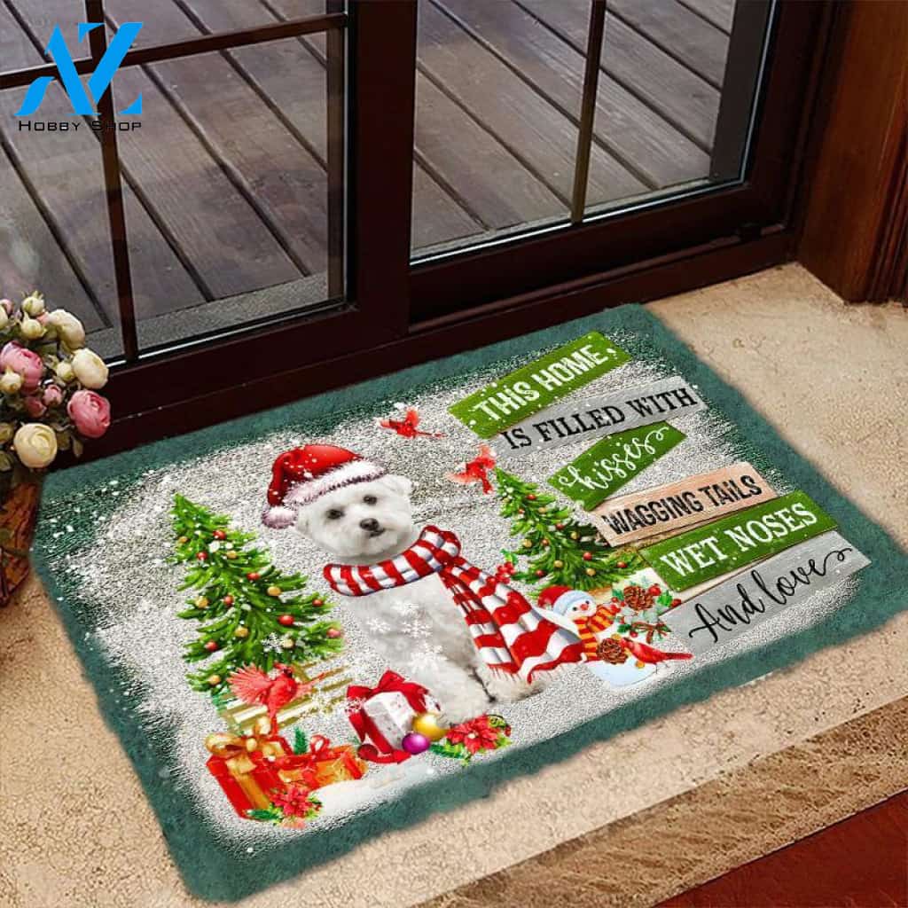 This Home Is Filled With Kisses Maltese Doormat