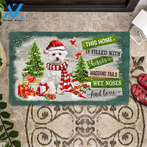 This Home Is Filled With Kisses Maltese Doormat
