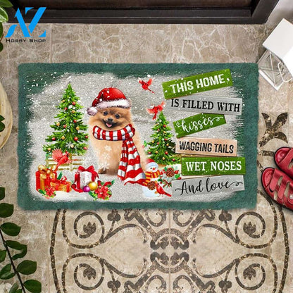 This Home Is Filled With Kisses Pomeranian Doormat
