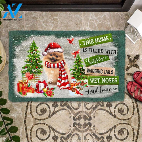 This Home Is Filled With Kisses Pomeranian Doormat