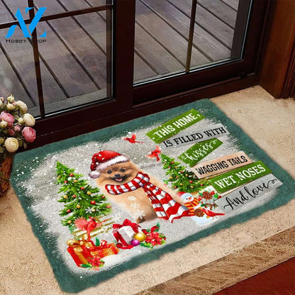 This Home Is Filled With Kisses Pomeranian Doormat