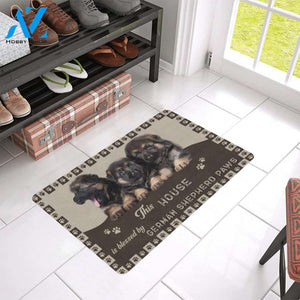 This House Is Blessed By German Shepherd Paws Doormat Welcome Mat Housewarming Gift Home Decor Funny Doormat Gift Idea For Dog Lovers