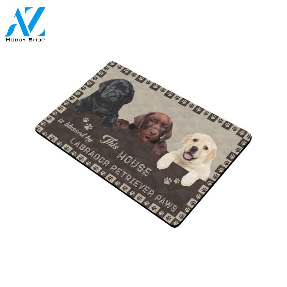 This House Is Blessed By Labrador Retriever Paws Doormat Indoor And Outdoor Mat Entrance Rug Sweet Home Decor Housewarming Gift Gift For Friend Family Stem Feminist