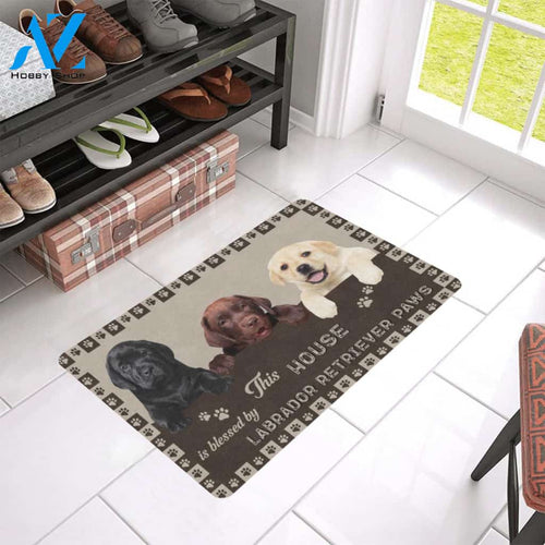 This House Is Blessed By Labrador Retriever Paws Doormat Welcome Mat Housewarming Gift Home Decor Funny Doormat Gift For Dog Lovers Gift For Halloween Christmas