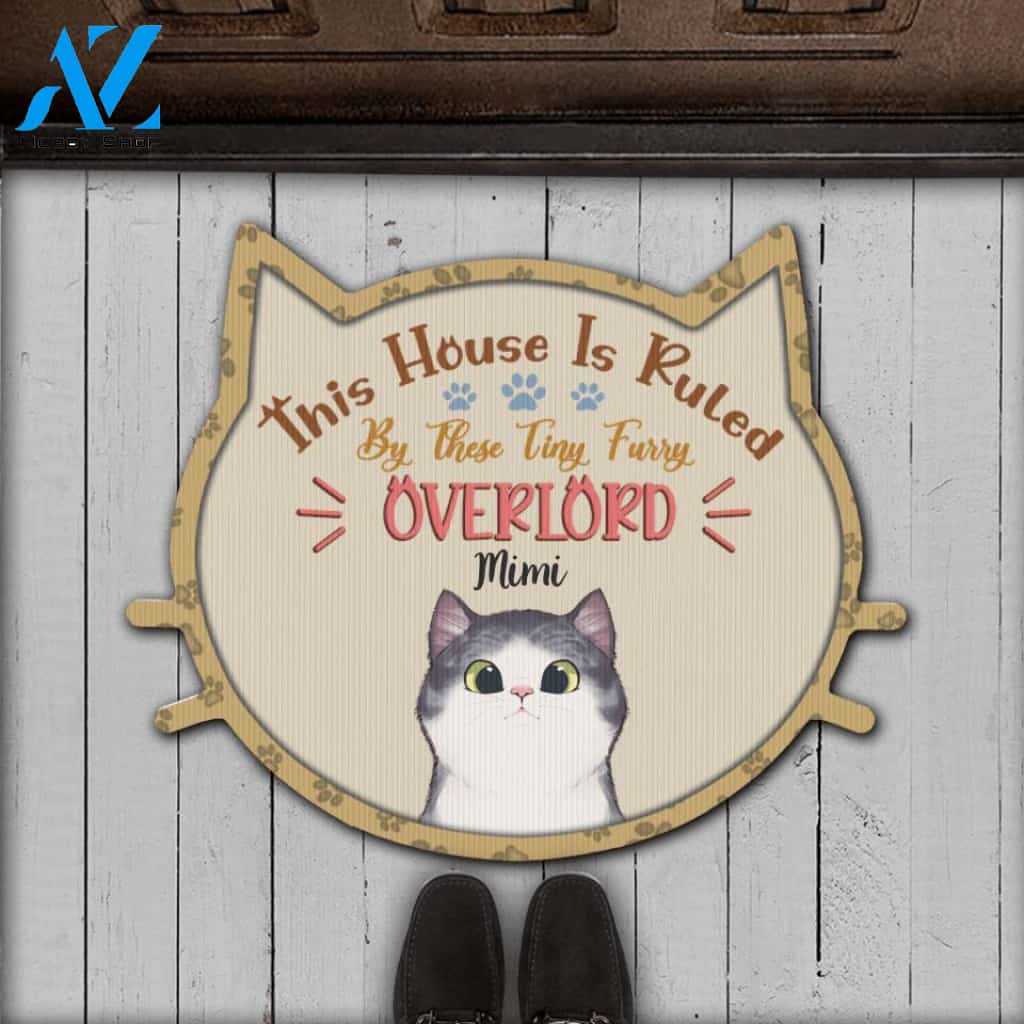 This House Is Ruled By These Tiny Furry Overlords, Personalized Doormat