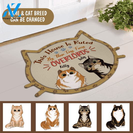This House Is Ruled By These Tiny Furry Overlords, Personalized Doormat
