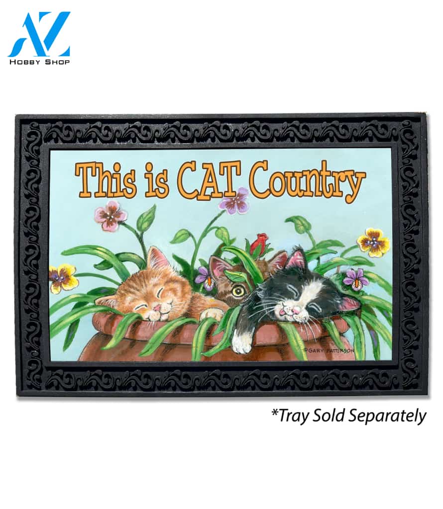 This is Cat Country Doormat - 18" x 30"