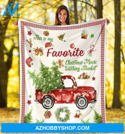 This Is My Favorite Christmas Movie Xmas Fleece Blanket Gift For People Home Decor Bedding Couch Sofa Soft And Comfy Cozy